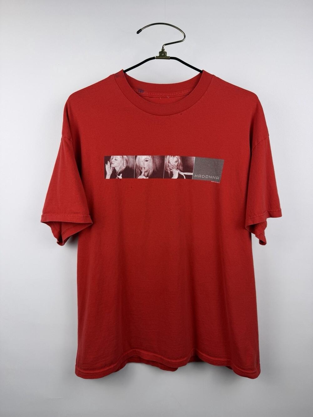 Vintage 2001 Distressed Madonna Drowned World Tour Tee Double Sided XL 23x28
